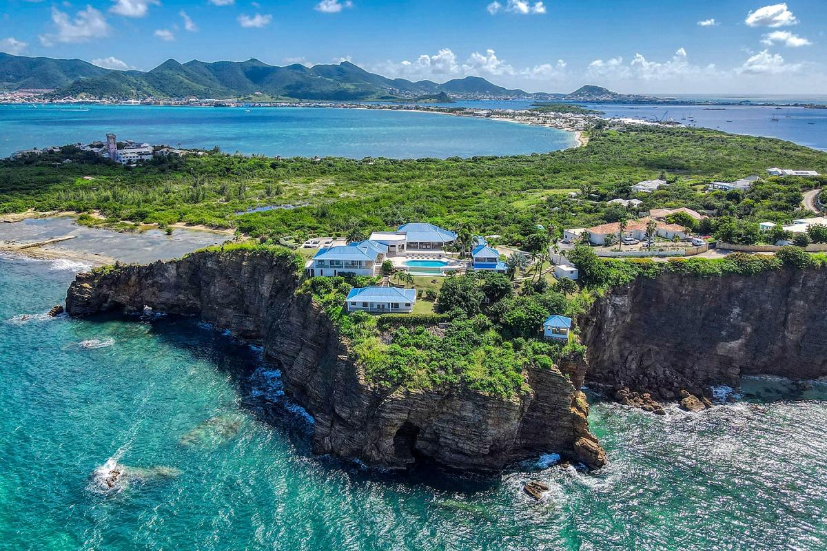 Luxury Villa Rental St Martin - From drone